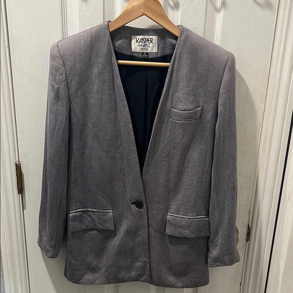 90s Vintage, Kasper grey Blazer, size 6,